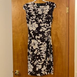 Lauren Ralph Lauren Brown White Floral Dress 4